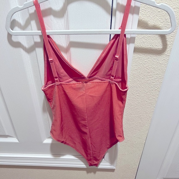 Pink Suede Bodysuit - Picture 2 of 2